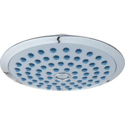 Верхний душ Melodia Standard Middle круглая, d150 мм серый/хром/голубой, ABS-пластик, тропический душ, для душа/ванной MKP20479