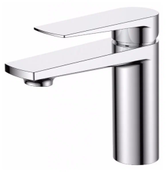 Смеситель для раковины BelBagno Carin, однорычажный, длина излива 110 мм, неповоротный, керамический, латунь, цвет хром