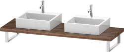 Столешница Duravit Brioso, для консоли, консольное полотно, 80х55 см, ДСП, прямоугольная, цвет: орех матовый,  для двух раковин/умывальников/рукомойников, 2 выреза под раковину, установка по краям