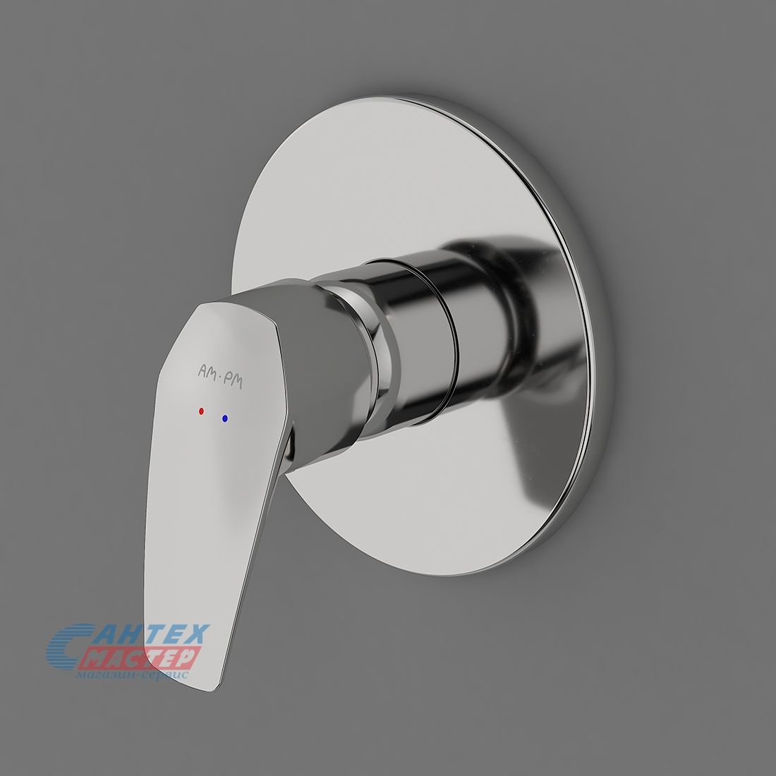 Смеситель для душа Am.Pm Gem однорычажный, скрытого монтажа, керамический, настенный, без излива/шланга/лейки