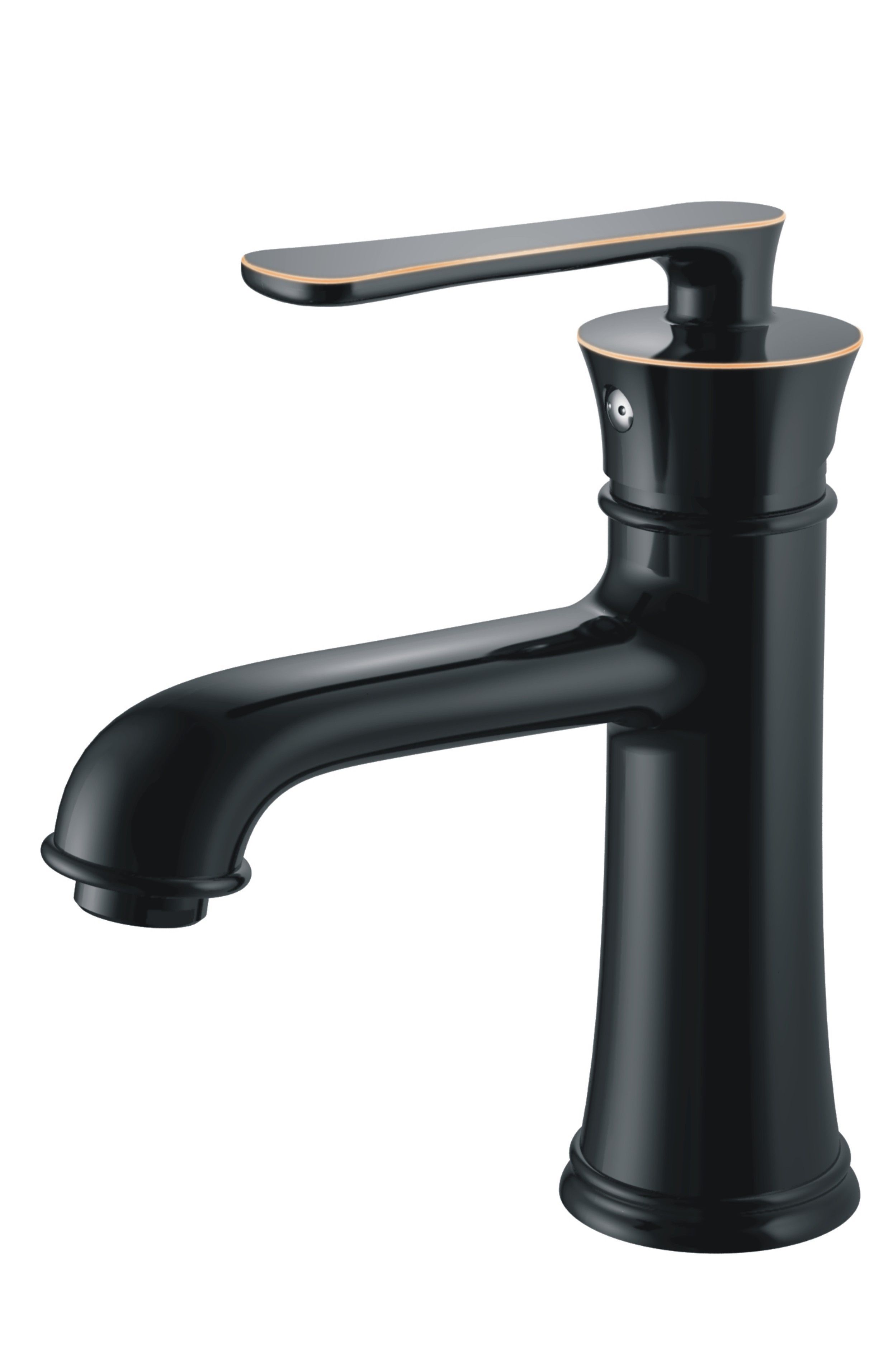 Смеситель для умывальника HAIBA однозахватный, неповоротный, латунный, длина 171 мм, латунь, цвет черный