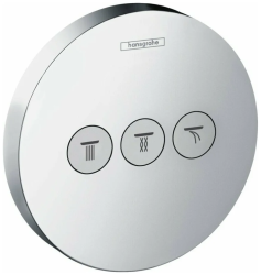 Смеситель для ванны Hansgrohe Ecostat Select iCont, скрытый монтаж, настенный, 15х15х2 см, круглый, латунь, хром, для 3 потребителей