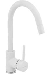 Смеситель для кухни/мойки Longran Logic, однорычажный, поворотный, керамический картридж, высокий, длина излива 177 мм, латунь, цвет альпина