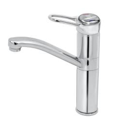 Смеситель для кухни/мойки Варион WEGA, однорычажный, поворотный, керамический, длина излива 155 мм, латунь, цвет хром