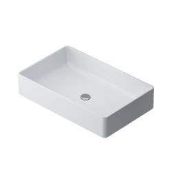 Раковина накладная 60 AM.PM Func 600х375х125 мм фарфоровая, прямоугольная, цвет белый, без отверстия под смеситель, без слив-перелива