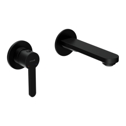 Смеситель для раковины/умывальника Cersanit Oliva встраиваемый/настенный, однорычажный, неповоротный, латунь, длина излива 150 мм, цвет черный