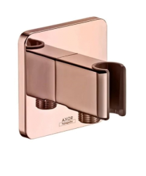 Держатель для душевой лейки Axor Urquiola Porter со шланговым подсоединением, настенный, металлический, цвет: полированное красное золото, для душевого шланга, для душа/ванной/душевой кабины