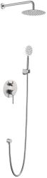 Душевая система Esko Set_3in1 встраиваемая, скрытого монтажа, цвет хром, комплект: однорычажный смеситель/тропический душ (с верхней лейкой)/держатель лейки, скрытый монтаж