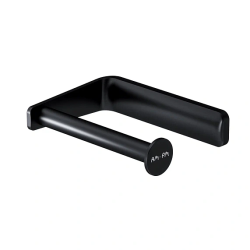 Держатель для туалетной бумаги AM.PM Inspire V2.0, без крышки, черный матовый, настенный, сплав металлов, форма округлая, для туалета/ванной, бумагодержатель