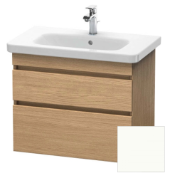 Тумба под раковину для консоли/столешницы Duravit DuraStyle 80х54,8х51,2 см, подвесная, ДСП, цвет: дуб европейский/белый матовый, 2 выдвижных ящика, прямоугольная