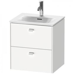 Тумба под раковину Duravit Brioso, 52х41,9х55,5 см, подвесная, 2 выдвижных ящика, ДСП, цвет: белый глянец, шкафчик навесной, механизм доводчика, прямоугольная, правая/левая, в ванную комнату