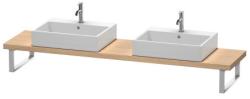 Столешница Duravit Brioso, для консоли, консольное полотно, 80х48х3 см, ДСП, прямоугольная, тонкая, цвет: дуб европейский, для двух раковин/умывальников/рукомойников, 2 выреза под раковину, установка по краям