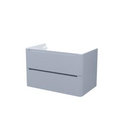 Тумба под раковину IDDIS Edifice 464х802х500 мм подвесная, цвет светло-серый, 2 выдвижных ящика, МДФ, прямоугольная, в ванную комнату EDI80L0i95