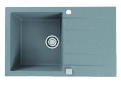Мойка кухонная ALVEUS GRANITAL CADIT 20 CONCRETE-G81 79x50x20 см, врезная/встраиваемая сверху, с крылом, искусственный гранит, прямоугольная, цвет бетон, с отверстием под смеситель, в комплекте с сифоном 1132823
