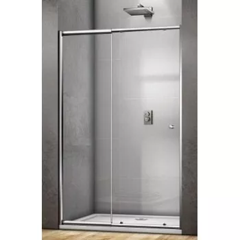 Душевое ограждение BAS  LIRA WTW-140-C-CH 140х185 см, прозрачное стекло, профиль хром, правое/левое, плоское/от стены до стены/дверь, раздвижное