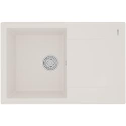 Мойка кухонная Lemark IMANDRA 760, 50х76х19,7 см, врезная, кварцгранит, прямоугольная, цвет жасмин, без отверстия под смеситель, с крылом, оборачиваемая, слив-перелив, врезная в столещницу, для кухни