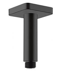Держатель верхнего душа Hansgrohe Vernis Shape, потолочный/наружний монтаж, прямоугольный, размер 10 см, латунь, цвет матовый черный