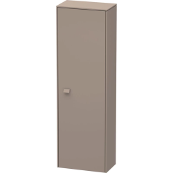 Пенал Duravit Brioso R, 42x24x133 см, подвесной, (правый), с дверцей, с полкой, со стеклянными полками, цвет: базальт, в ванную комнату