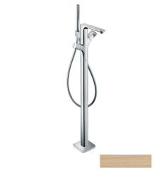 Смеситель для ванны Axor Urquiola термостатический, напольный, неповоротный, латунный, длина излива 20,4 см, цвет шлифованная бронза, с душевым шлангом/держателем/лейкой