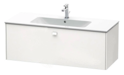 Тумба под раковину Duravit Brioso, 122х47,9х44,4 см, подвесная, 1 выдвижной ящик, ДСП, цвет: белый матовый, шкафчик навесной, механизм доводчика, прямоугольная, правая/левая, в ванную комнату