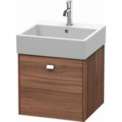 Тумба/шкафчик для консоли/столешницы Duravit Brioso под раковину 52х48х44,2 см, подвесная, ДСП, цвет: орех матовый/хром, 1 выдвижной ящик, прямоугольная