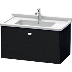 Тумба/шкафчик для консоли/столешницы Duravit Brioso под раковину 82х55х44,2 см, подвесная, ДСП, цвет: дуб черный/хром, 1 выдвижной ящик, прямоугольная