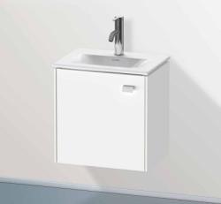 Тумба под раковину Duravit Brioso, 44х31х44,4 см, подвесная, с распашной дверцей, ДСП, цвет: белый матовый, шкафчик навесной, прямоугольная, левая, в ванную комнату