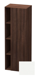 Пенал Duravit DuraStyle, 50x36x140 см, подвесной, (правый), с дверцей, с закрытыми/открытыми полками, цвет: каштан темный/белый матовый, в ванную комнату