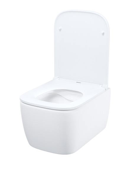 Унитаз подвесной IDDIS Bridge горизонтальный (прямой, в стену) выпуск, безободковый, с быстросьемным сиденьем микролифт, с крышкой (сиденье) дюропласт, цвет белый BRIRNSEi25