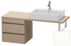 Тумба/шкафчик для консоли/столешницы Duravit DuraStyle под раковину 50х47,8х51,2 см, подвесная, ДСП, цвет: лен/белый матовый, 2 выдвижных ящика, прямоугольная Тумба/шкафчик для консоли/столешницы Duravit DuraStyle под раковину 50х47,8х51,2 см, подвесная, ДСП, цвет: лен/белый матовый, 2 выдвижных ящика, прямоугольная
