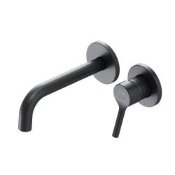 Смеситель для раковины/умывальника AM.PM X-Joy S, встраиваемый, однорычажный, неповоротный, керамический, длина излива 208 мм, латунь, цвет черный