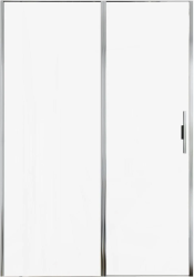 Душевая дверь Allen Brau Priority 1400х2000х6 мм распашная, прозрачное стекло/профиль хром, в нишу, универсальная установка