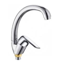 Смеситель для кухни/мойки Ekko, однорычажный, поворотный, керамический, длина излива 194 мм, силумин, цвет хром