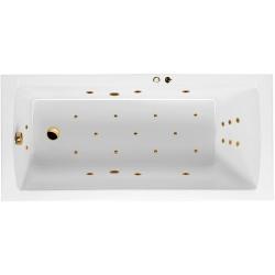 Ванна Excellent Aquaria ULTRA, 170х75 см, акриловая, цвет- белый/золото, (с гидромассажем), с каркасом, прямоугольная, правосторонняя/левосторонняя, правая/левая, универсальная, приставная/встраиваемая