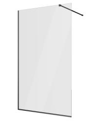 Душевая стенка Berges SKY BLACK 900x2000 прозрачное стекло, профиль чёрный матовый, без поддона, пристенная, стекло прозрачное, (без сифона) без крыши, стеклянная, алюминиевый профиль (чёрный матовый)