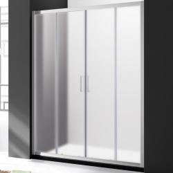 Душевая дверь Cezares Molveno, 170х190 см текстурное стекло/профиль хром, в нишу, универсальная установка, текстурное закаленное стекло, раздвижная
