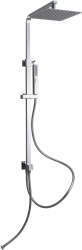 Душевой гарнитур Allen Brau Infinity наружного монтажа, высота 822-1266 мм цвет хром, 3 режима, тропический душ (с верхней лейкой)/стойка/лейка/шланг
