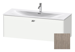 Тумба под раковину Duravit Brioso, 122х47,9х44,2 см, подвесная, 1 выдвижной ящик, ДСП, цвет: сосна серебристая/хром, шкафчик навесной, механизм доводчика, прямоугольная, правая/левая, в ванную комнату