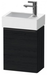 Тумба под раковину Duravit D-Neo, 36,4х22,2х44 см, подвесная, с распашной дверцей, ДСП, цвет: орех матовый, шкафчик навесной, прямоугольная, левая, в ванную комнату