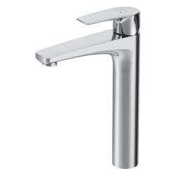 Смеситель для раковины/умывальника AM.PM Gem, однорычажный, неповоротный, керамический, высокий, длина излива 155 мм, латунь, цвет хром