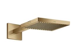 Верхний душ AXOR ShowerCollection 240/240 1jet с держателем, настенный монтаж, квадратный, с 1 режимом, размер 24х24 см, металлический, цвет: полированная бронза, для душа/ванной