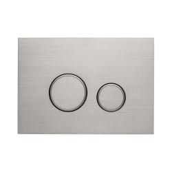 Кнопка смыва KK-POL Aquafiori Sfera прямоугольная, цвет титан, нержавеющая сталь, клавиша управления для сливного бачка, инсталляции унитаза, двойная, механическая, панель, универсальная, размер 245х175х14 мм