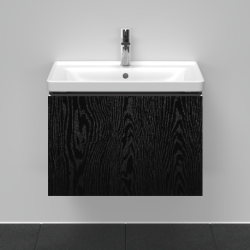 Тумба под раковину Duravit D-Neo, 68,4х44,2х44 см, подвесная, 1 выдвижной ящик, ДСП, цвет: дуб черный, шкафчик навесной, прямоугольная, правая/левая, в ванную комнату