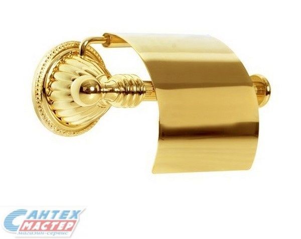 Держатель для туалетной бумаги Boheme Hermitage Gold с крышкой 10350