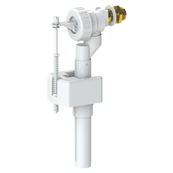 Впускной клапан KK-POL боковой подвод воды 1/2"нр. штуцер латунь, для пластиковых и керамических бачков, заливной механизм