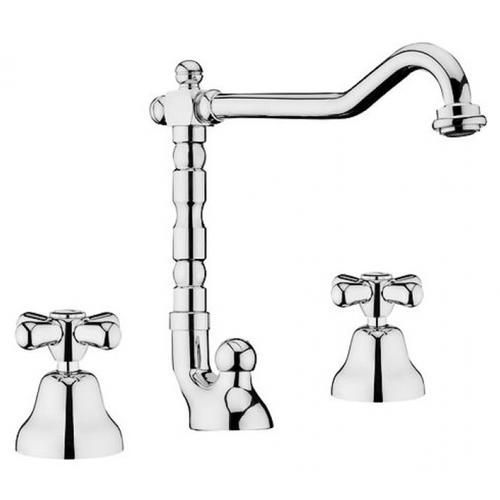 Смеситель для раковины Webert Armony двухвентильный, поворотный, длина 190 мм, латунь, цвет хром