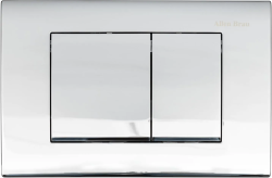 Кнопка смыва Allen Brau Liberty прямоугольная, цвет хром, пластик, клавиша управления для сливного бачка, двойная, размер 245х165х11 мм, кнопки прямоугольные