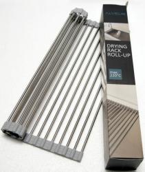 Сушилка рулонная ALVEUS ALL ROUND 45х32,5 см, для кухонных моек, прямоугольная, нержавеющая сталь, скручивается в рулон, цвет нержавеющая сталь, для сушки посуды, подставка под горячие блюда