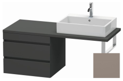 Тумба/шкафчик для консоли/столешницы Duravit DuraStyle под раковину 60х54,8х51,2 см, подвесная, ДСП, цвет: графит/базальт, 2 выдвижных ящика, прямоугольная