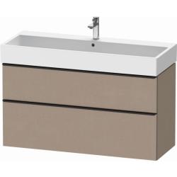 Тумба под раковину Duravit D-Neo, 118,4х44,2х62,5 см, подвесная, 2 выдвижных ящика, ДСП, цвет: лен, шкафчик навесной, прямоугольная, правая/левая, в ванную комнату